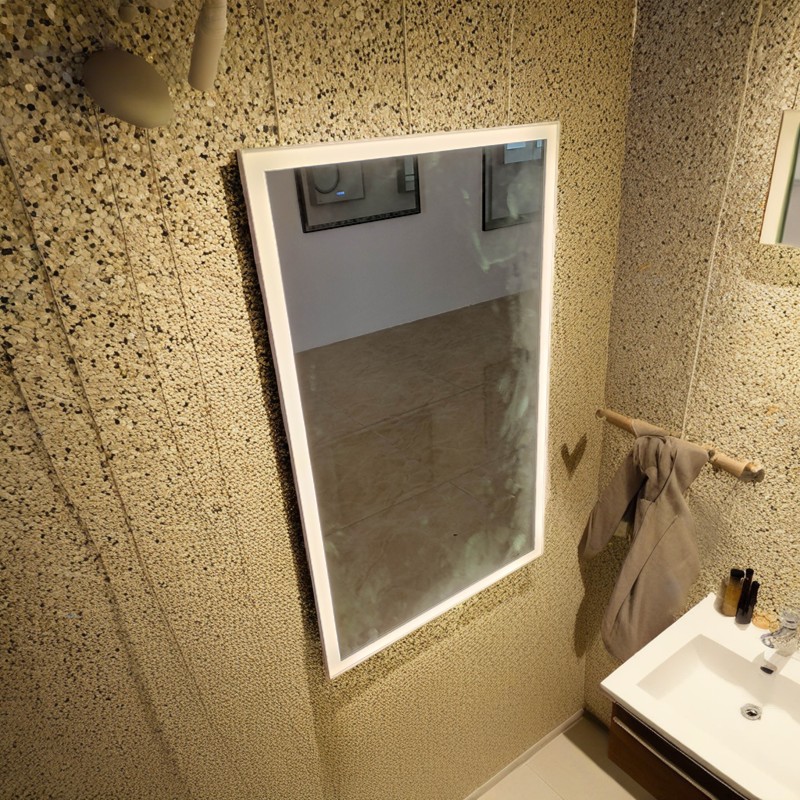 Acrylic Rectangle Lighted Bathroom Mirror